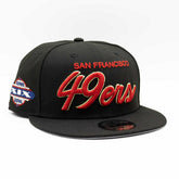 San Francisco 49ers Super Bowl XIX Script New Era 9FIFTY NFL Snapback Cap - Taass discount