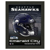 Seattle Seahawks NFL Team Helmet Framed Photo - Taass sale