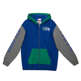Seattle Seahawks Mitchell & Ness NFL Full Zip Fleece Hoodie - Taass US