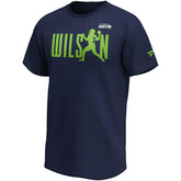 Russell Wilson Seattle Seahawks Checkdown Fanatics NFL T-Shirt - Taass US