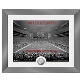 Tampa Bay Buccaneers Art Deco Stadium Silver Coin Framed NFL Photo - Taass for sale