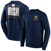 Notre Dame Fighting Irish "IRISH" Crew Sweatshirt Navy - Taass for sale