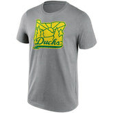 Oregon Ducks State Logo NCAA T-Shirt Gray - Taass US