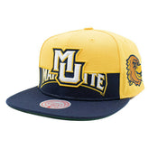 Marquette Golden Eagles Half N Half Snapback NCAA Cap Yellow - Taass online