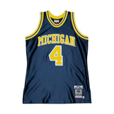 Chris Webber #4 Michigan Wolverines 1991-92 Authentic NCAA Jersey Navy - Taass discount