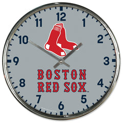 Boston Red Sox Chrome MLB Team Design Wall Clock - Taass near me