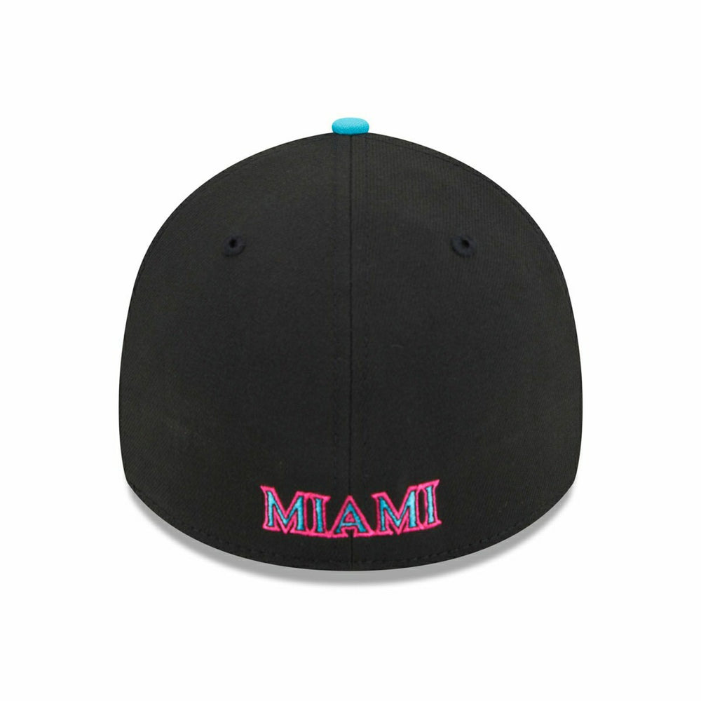 Miami Marlins MLB City Connect New Era 39THIRTY Flex Cap Black - Taass sale