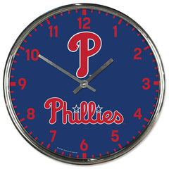Philadelphia Phillies Chrome MLB Team Design Wall Clock - Taass for sale