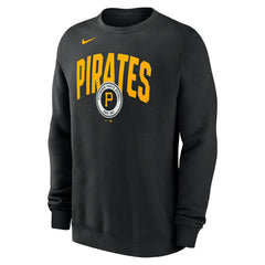 Pittsburgh Pirates Club Fleece MLB Pullover Crew Black - Taass for sale