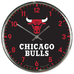 Chicago Bulls Chrome NBA Team Design Wall Clock - Taass US