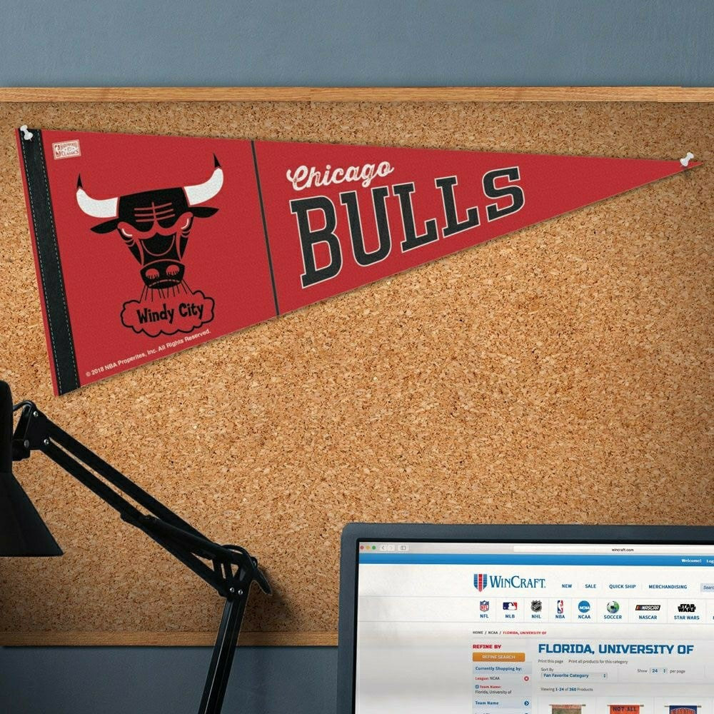 Chicago Bulls Hardwood Classics Premium NBA Pennant - Taass for sale