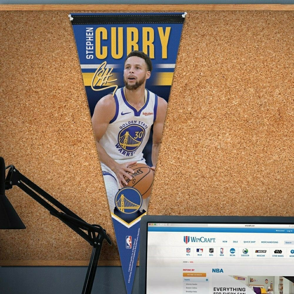 Steph Curry Golden State Warriors Premium NBA Pennant - Taass for sale