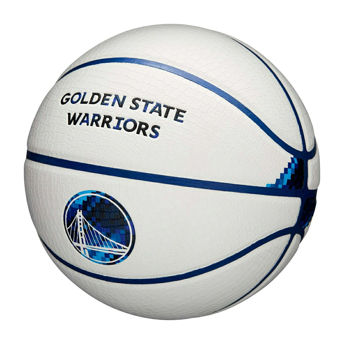 Golden State Warriors Pixel NBA Basketball White (Size 7) - Taass sale