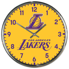 Los Angeles Lakers Chrome NBA Team Design Wall Clock - Taass discount