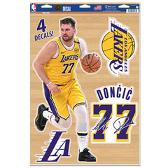 Luka Dončić #77 Los Angeles Lakers Player NBA Decals Set (4 Pcs.) - Taass US