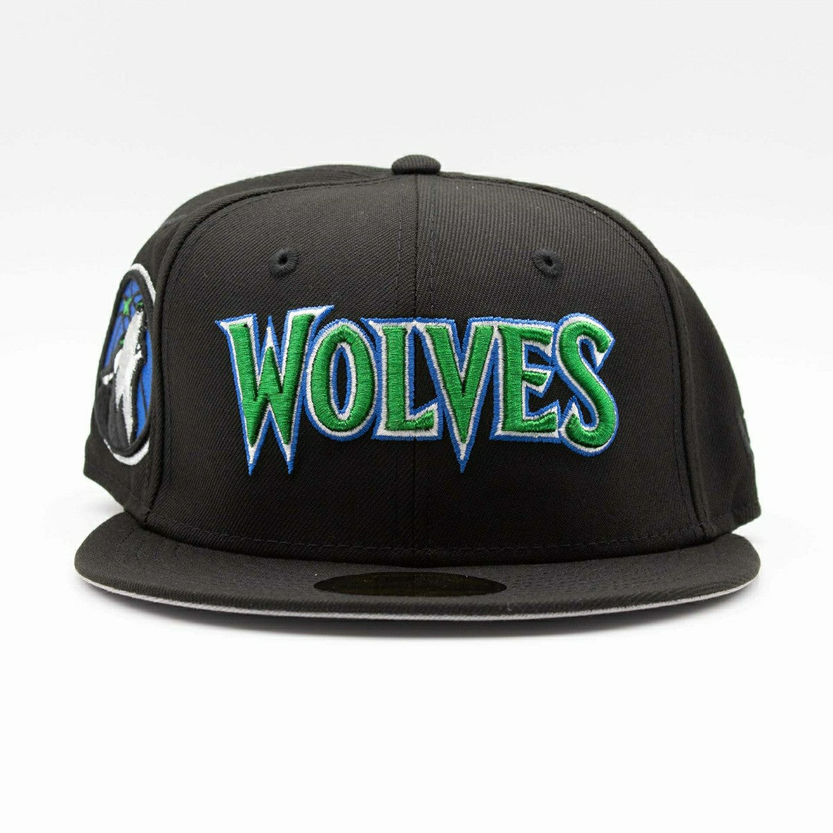 Minnesota Timberwolves WOLVES 59FIFTY Fitted NBA Cap Black - Taass for sale