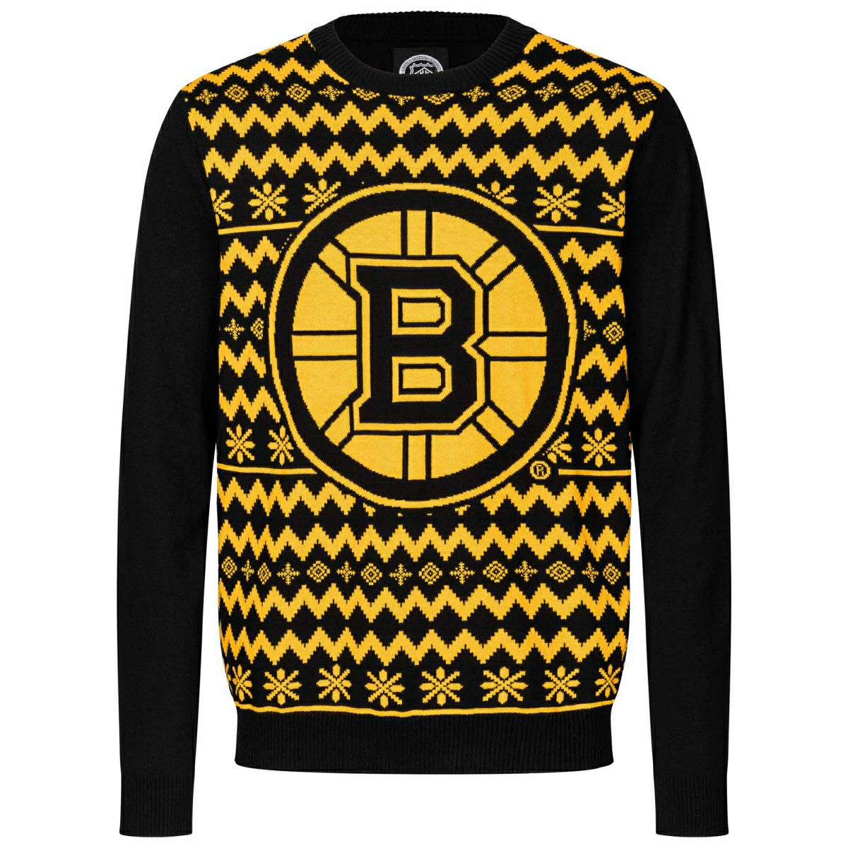 Boston Bruins NHL Big Logo Ugly Christmas Sweater - Taass US