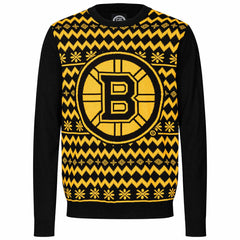 Boston Bruins NHL Big Logo Ugly Christmas Sweater - Taass US