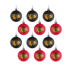 Chicago Blackhawks NHL Christmas Ornament Set (12-Piece) - Taass online