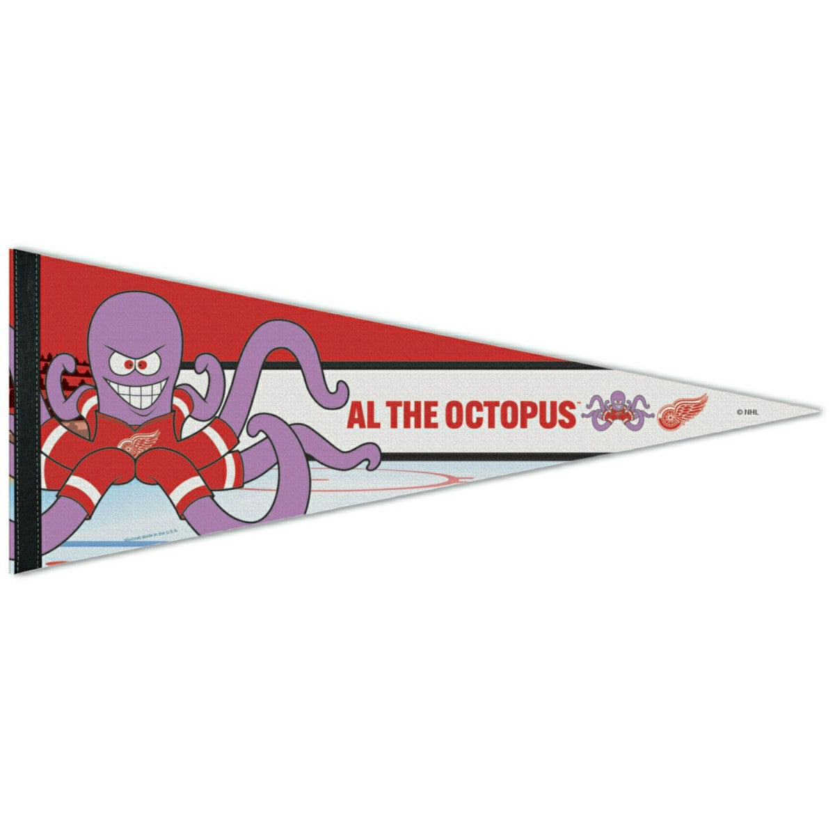 Detroit Red Wings Al The Octopus Mascot Premium NHL Pennant - Taass discount