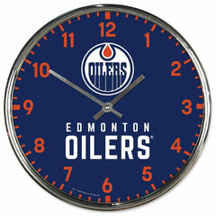 Edmonton Oilers Chrome NHL Team Design Wall Clock - Taass near me