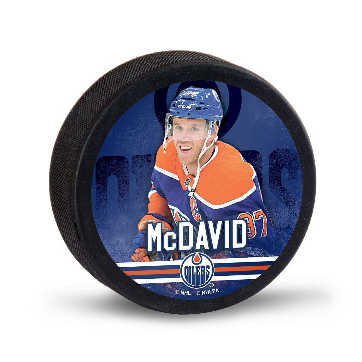 Connor McDavid Edmonton Oilers NHL Player Puck - Taass sale