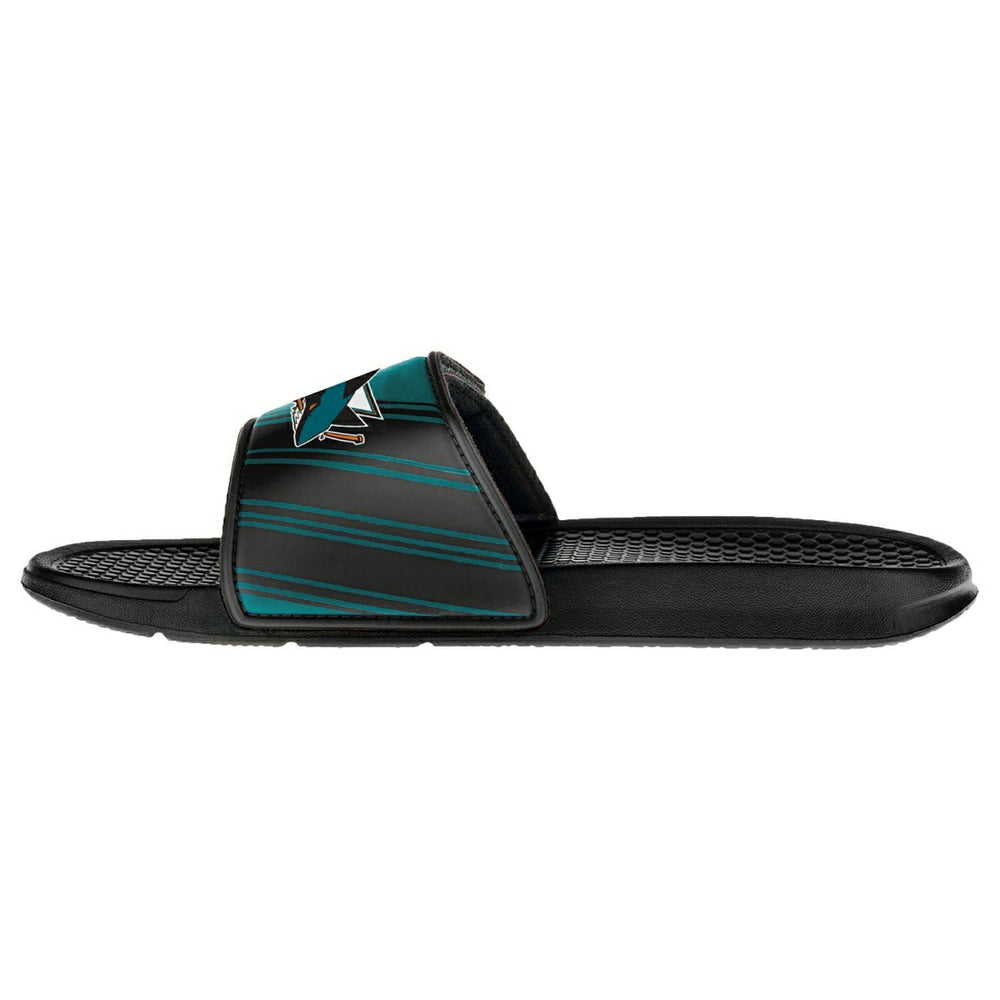 San Jose Sharks Legacy Velcro NHL Sport Slides - Taass for sale
