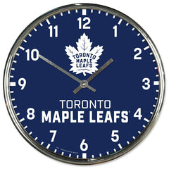 Toronto Maple Leafs Chrome NHL Team Design Wall Clock - Taass discount