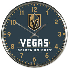 Vegas Golden Knights Chrome NHL Team Design Wall Clock - Taass discount