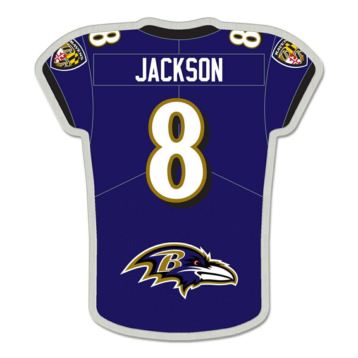 Lamar Jackson #8 Baltimore Ravens NFL Player Jersey Pin - Taass online