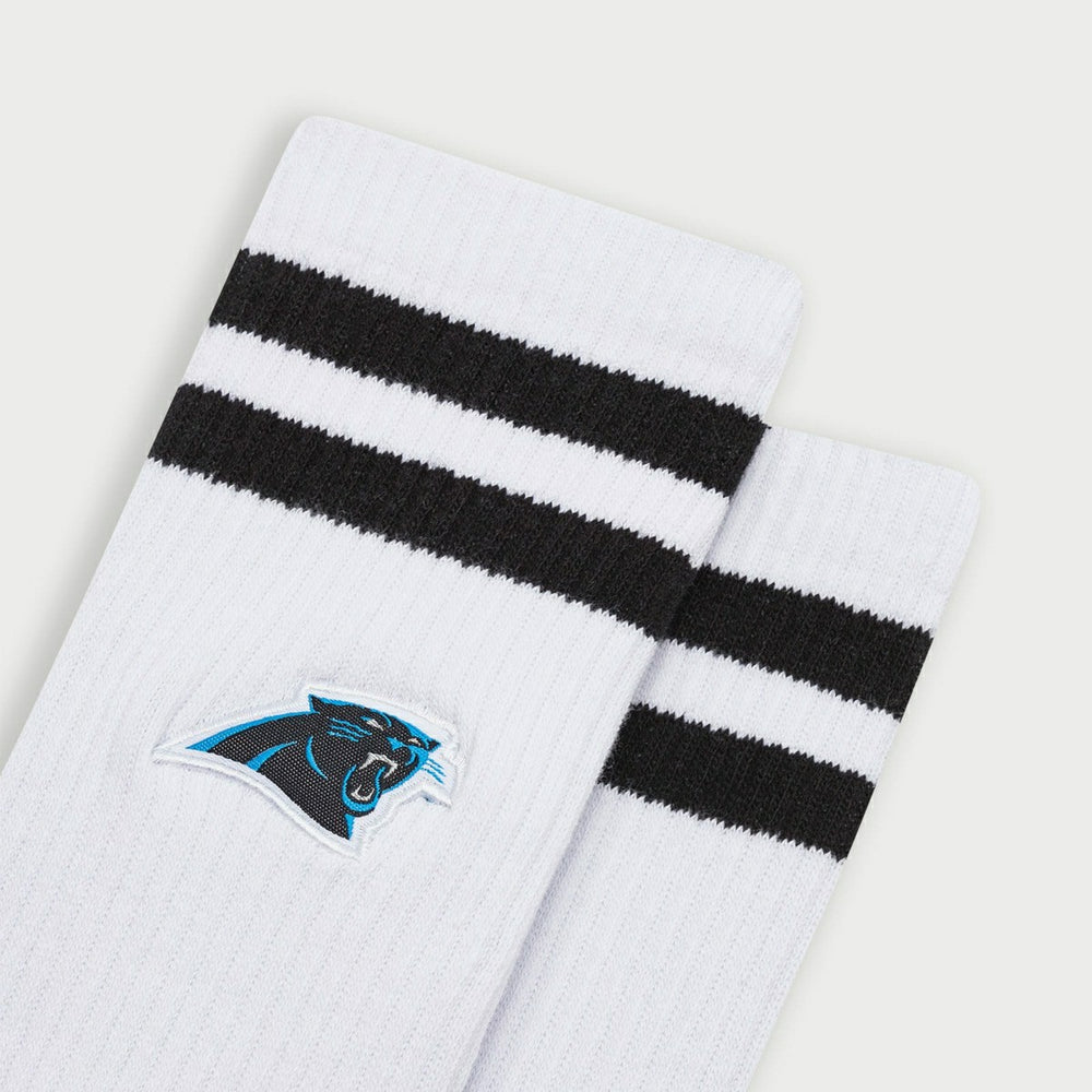 Carolina Panthers L&L '90 Classics NFL Crew Socks White - Taass online