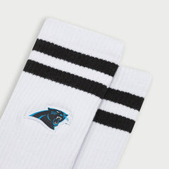 Carolina Panthers L&L '90 Classics NFL Crew Socks White - Taass online