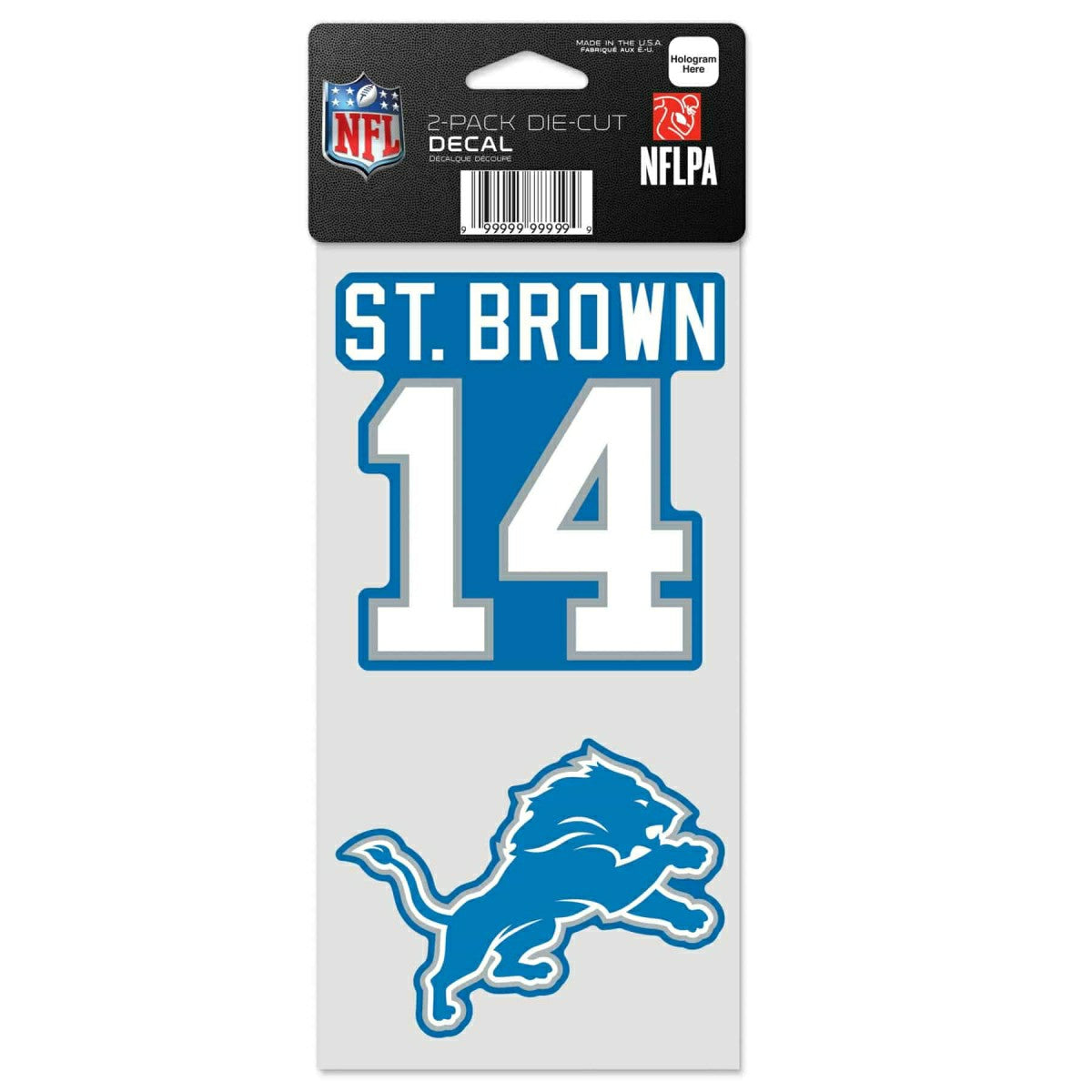Amon-Ra St. Brown #14 Detroit Lions Player NFL Decals Set (2 Pcs.) - Taass discount