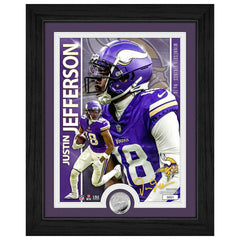 Justin Jefferson Minnesota Vikings Artist Proof Silver Coin NFL Photo Frame - Taass sale