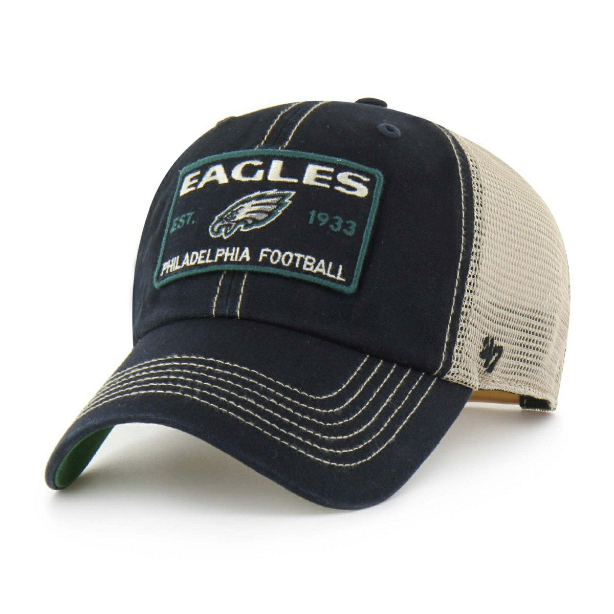Philadelphia Eagles Vintage Wabash '47 Clean Up Trucker NFL Cap Black - Taass sale