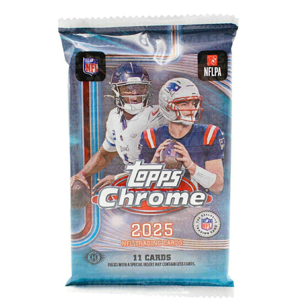 2025 Topps Chrome Football NFL Hobby Jumbo Pack - Taass discount