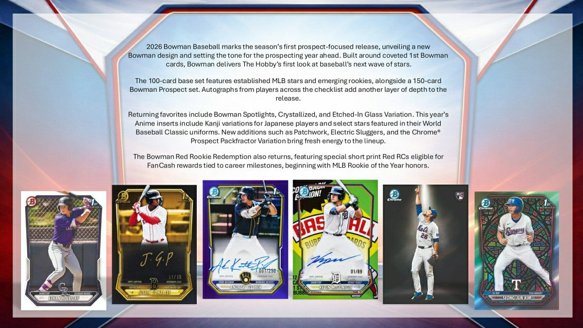 2026 Bowman Baseball Hobby Pack - Taass sale