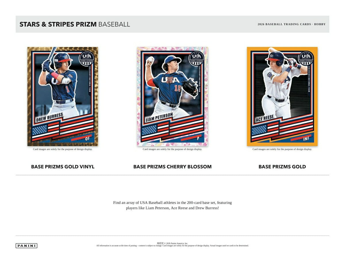 2025 Panini USA Stars & Stripes Baseball Hobby Box - Taass online
