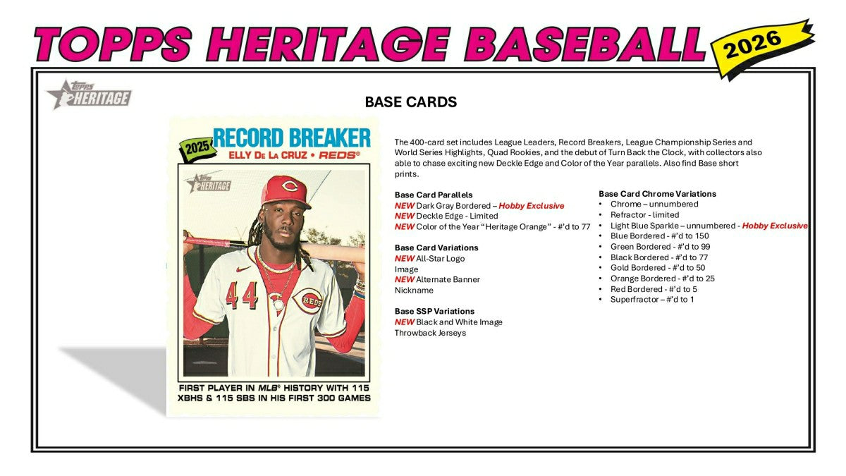 2026 Topps Heritage Baseball MLB Hobby Box - Taass sale