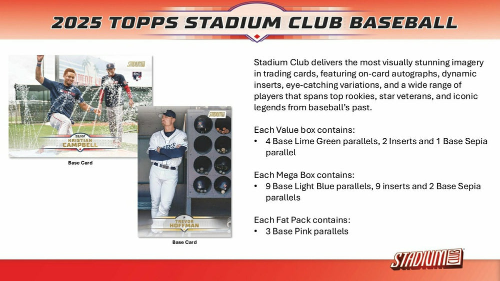 2025 Topps Stadium Club Baseball MLB Blaster Box - Taass for sale