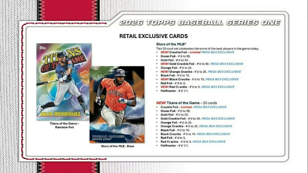 2026 Topps Series 1 Baseball MLB Mega Box - Taass US
