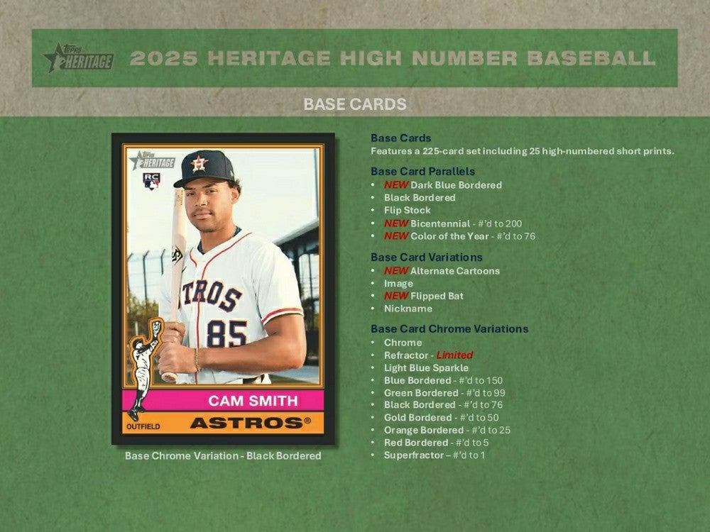 2025 Topps Heritage High Number Baseball MLB Hobby Box - Taass discount