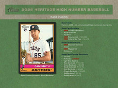 2025 Topps Heritage High Number Baseball MLB Hobby Box - Taass discount
