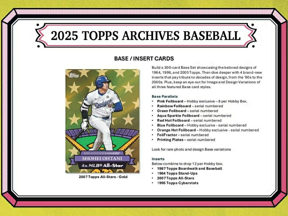 2025 Topps Archives Baseball MLB Blaster Box - Taass online