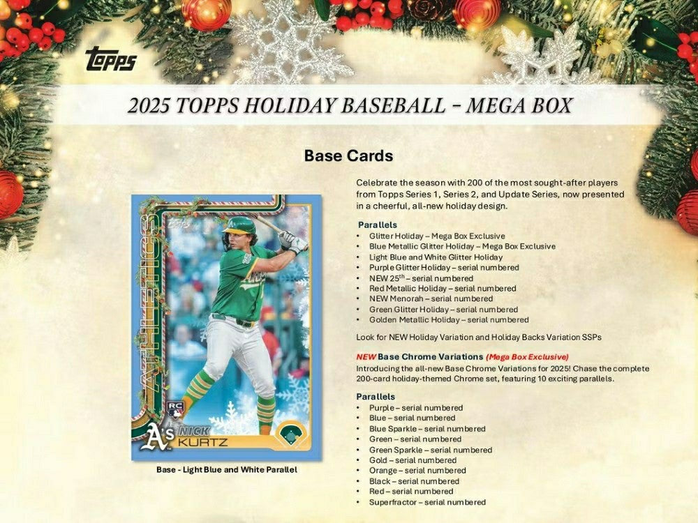 2025 Topps Holiday Baseball MLB Mega Box - Taass for sale