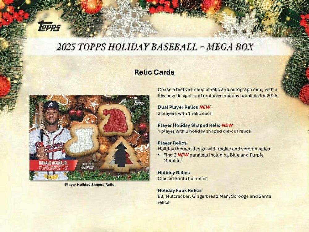 2025 Topps Holiday Baseball MLB Mega Box - Taass for sale