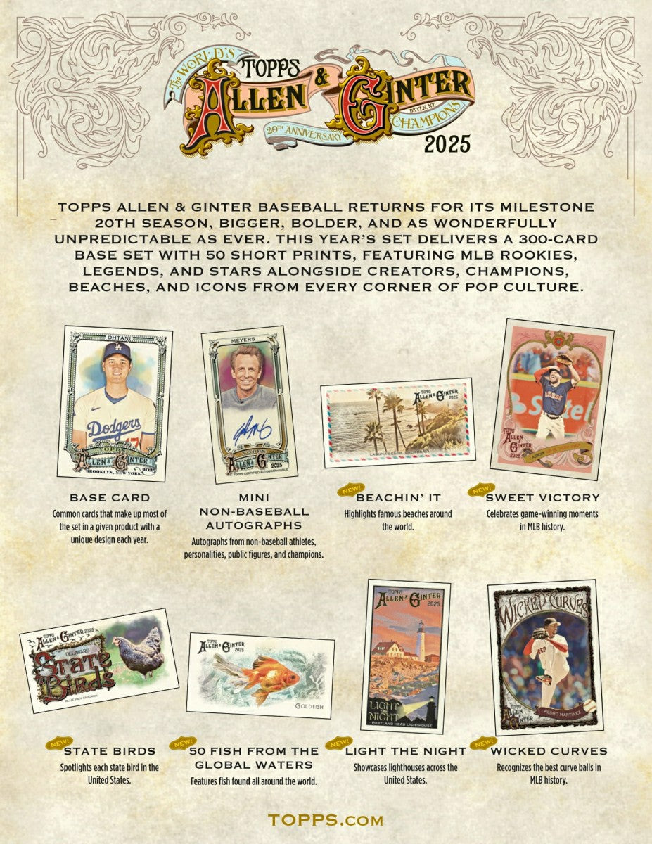2025 Topps Allen & Ginter Baseball MLB Hobby Box - Taass US