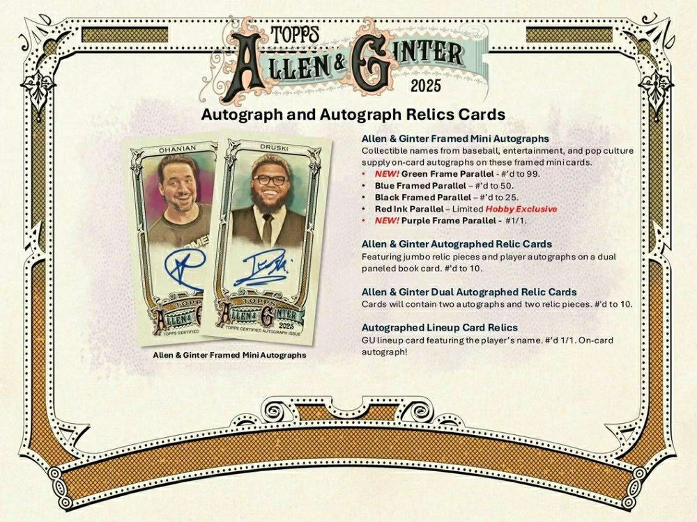 2025 Topps Allen & Ginter Baseball MLB Blaster Box - Taass online