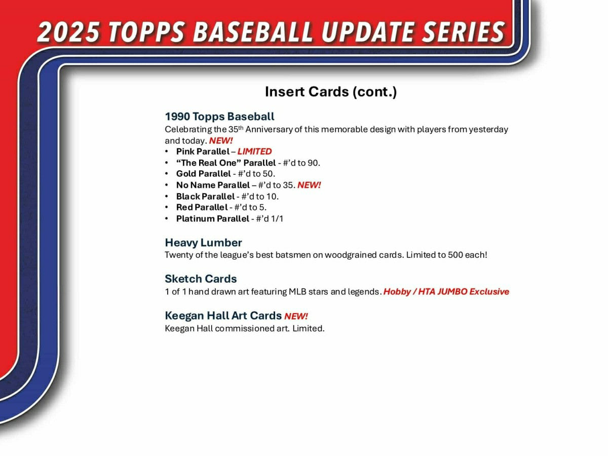 2025 Topps Update Series Baseball MLB Hobby Box - Taass near me