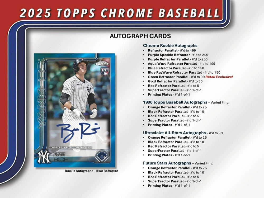 2025 Topps Chrome Baseball MLB Mega Box - Taass US